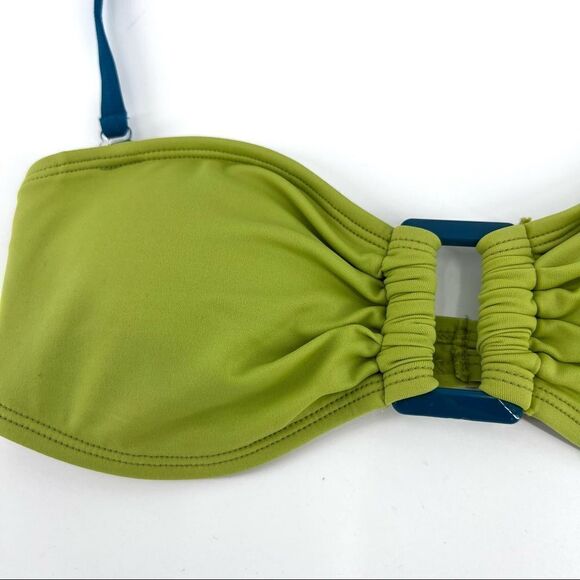 NWT-Newport‎ news bikini top Green & Teal size 4 - Picture 2 of 9